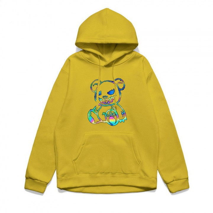 Ladies hoodie sweatshirt with cool bear motif and comfortable fit Chic & Stil