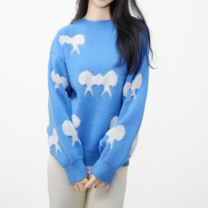 Pull en tricot épais pour femmes avec motif animal mignon et coupe décontractée Chic & Stil