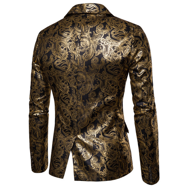 Exclusive men's sequin blazer with gold embellishments and a modern cut Lune London