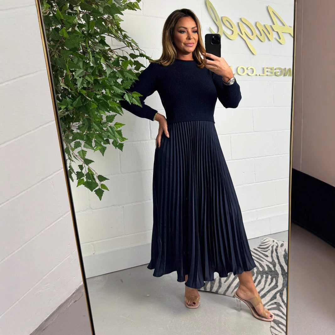 Elegant pleated dress Maxxi Lune London for women