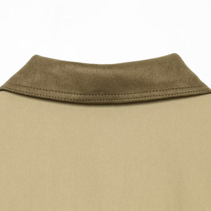 Ladies Boxy Field Blouson with Velour Collar and Elastic Hem Amarae