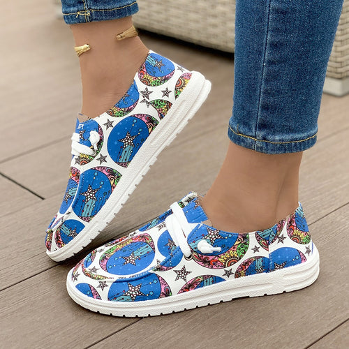 Leisure shoes for women with a unique graphic design and a comfortable rubber sole Amarae