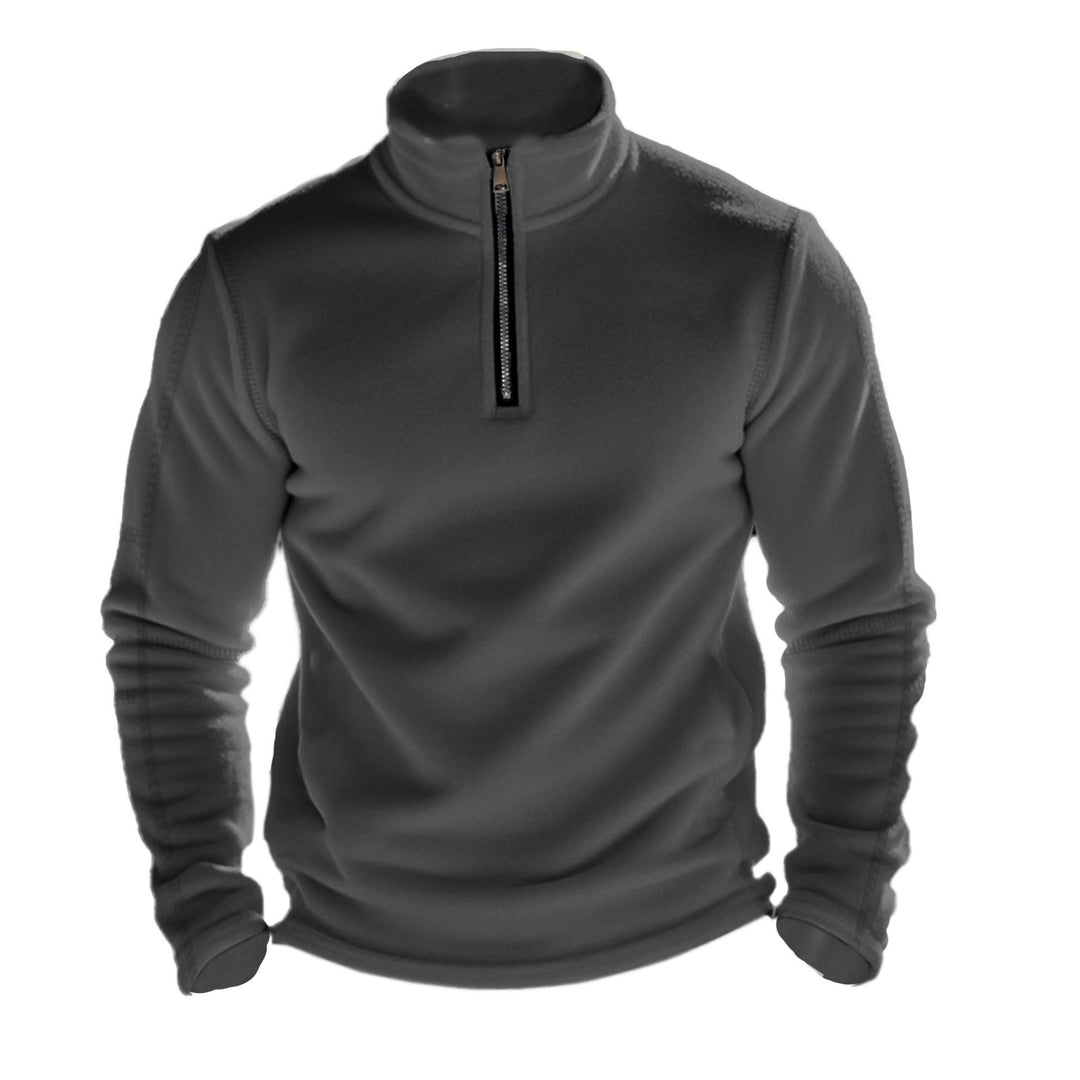 Men's fleece pullover with high collar and zipper Lune London