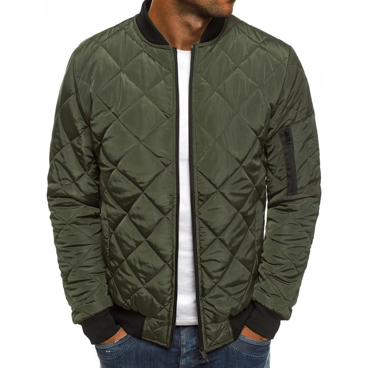 Quilted bomber jacket for men with a sleek fit and convenient pockets Lune London