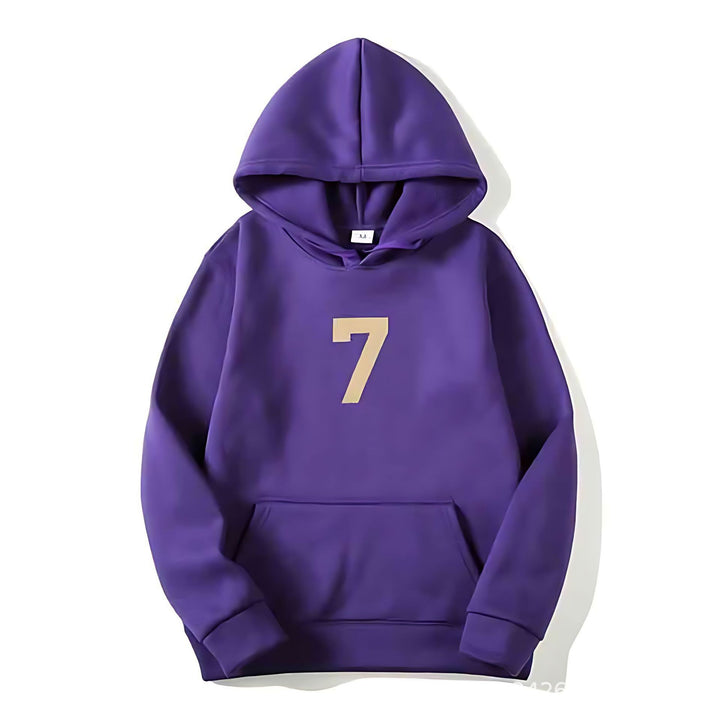 Women's hoodie with sporty design and numeric print Chic & Stil