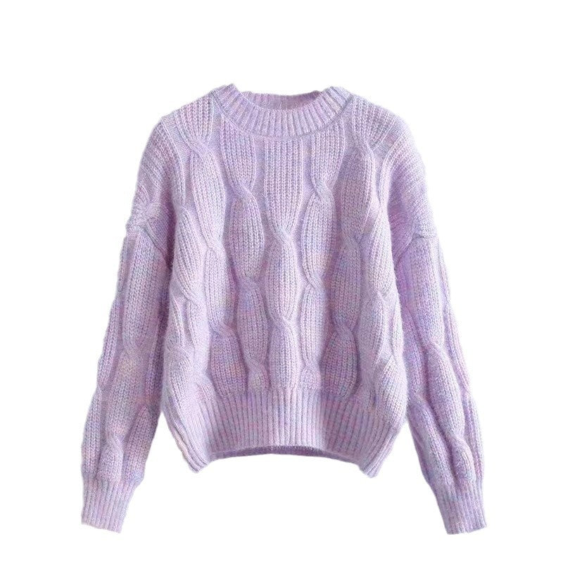 Chunky knit sweater for women with an innovative wave pattern Lune London