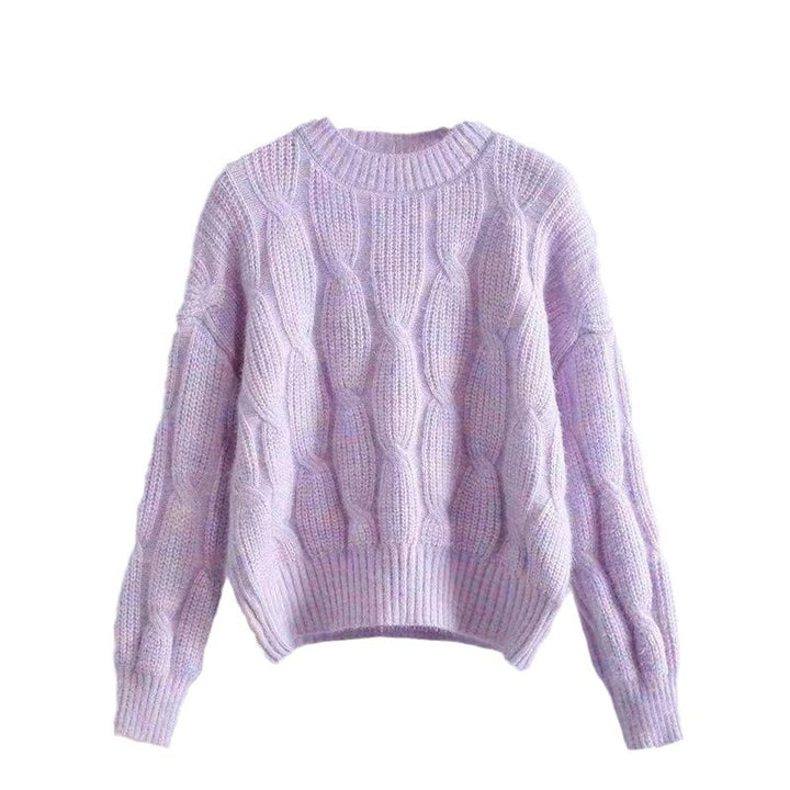 Chunky knit sweater for women with an innovative wave pattern Lune London
