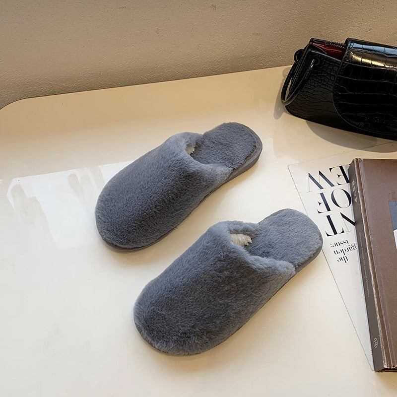 Ladies Plush Slippers in Soft Material Lune London