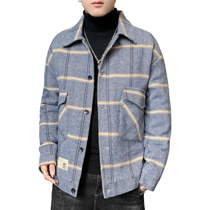 Plaid jacket for men, stylish and slightly lined, with practical flap pockets Lune London