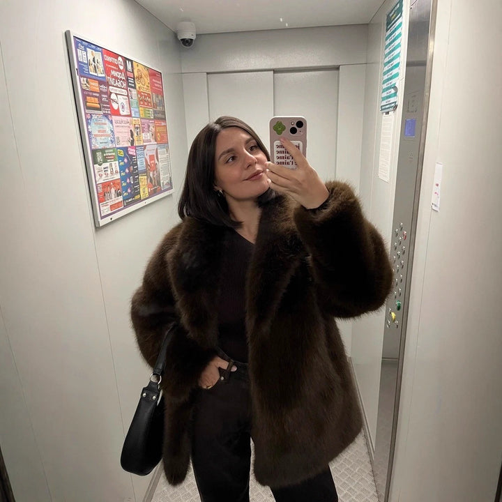Faux fur coat for women Lune London