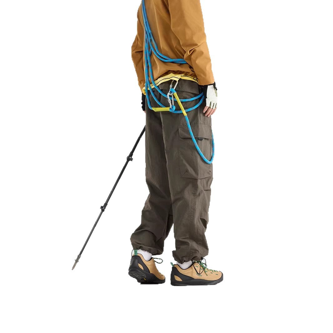 Men's Lightweight Technical Cargo Trekking Pants with Drawstring Waist and Adjustable Leg Openings Amarae