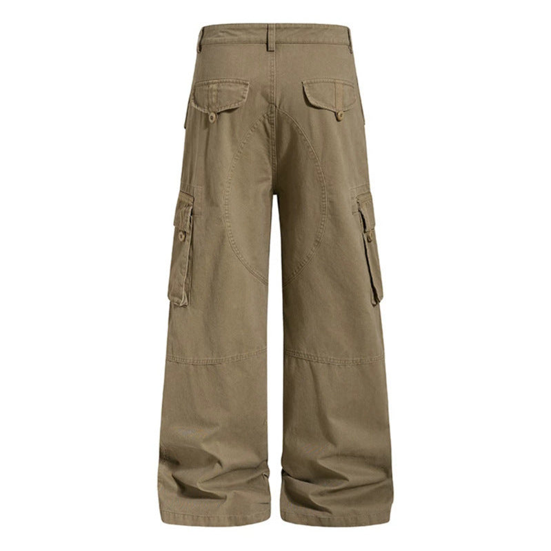 Women Wide Cargo Culotte Pants with High Waist and Multi-Pockets Amarae