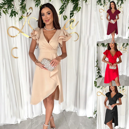 Elegant ruffled sleeve dress for women Amarae
