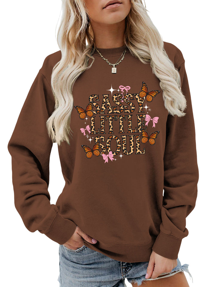 Sweatshirt pour femmes avec design de papillon artistique Chic & Stil