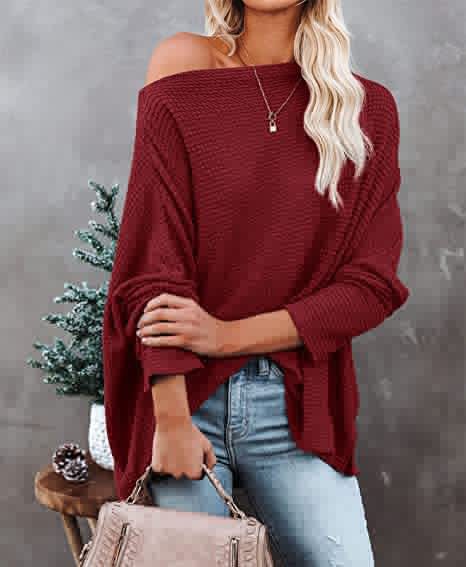 Cozy waffle sweater for women with a loose fit Lune London
