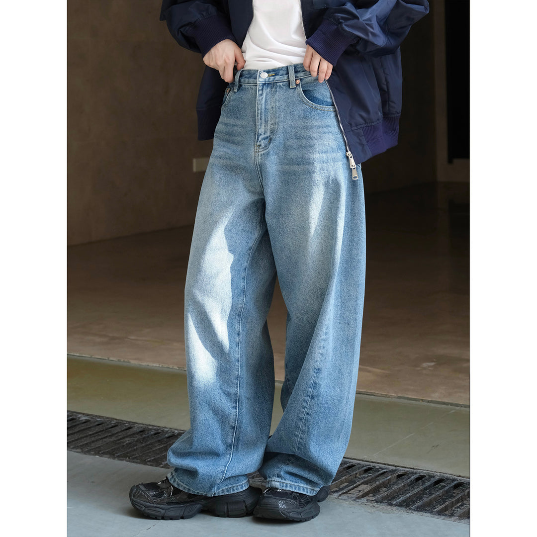 Women's Extra Wide Denim Baggy Pants with High Waist and Relaxed Fit Amarae