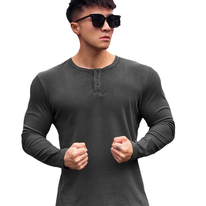 Men's stylish long sleeve shirt with modern button closure Amarae