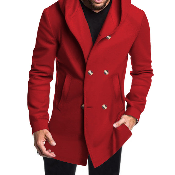Men's trendy coat with flared cut and hood Lune London