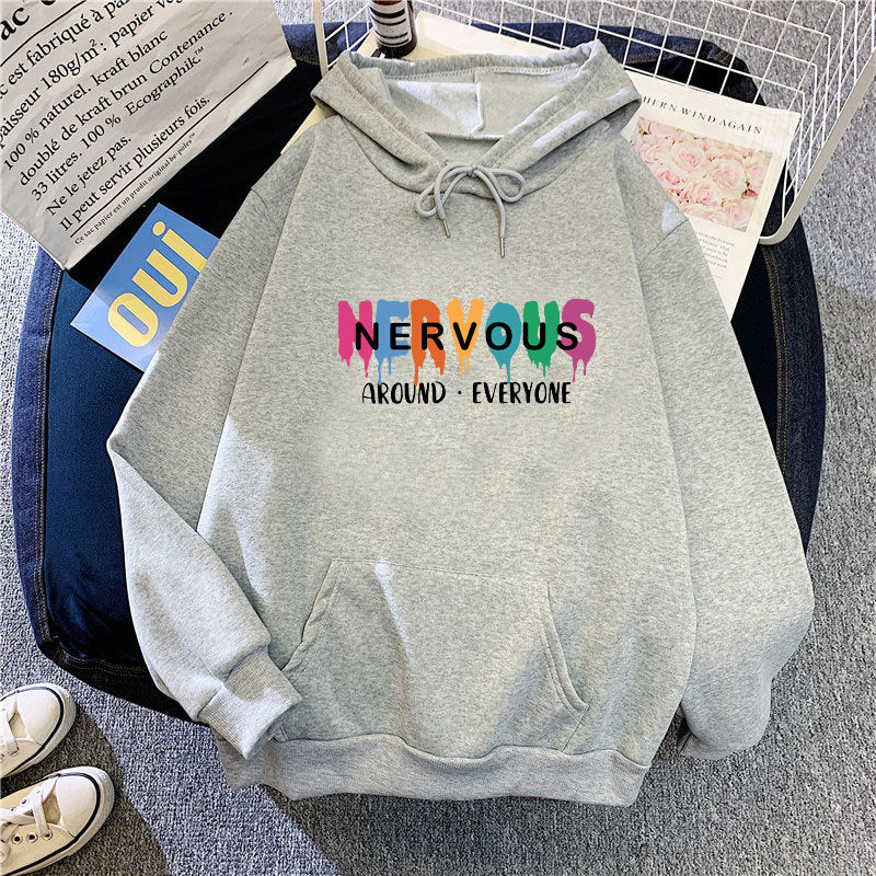 Women's hoodie with creative lettering Chic & Style