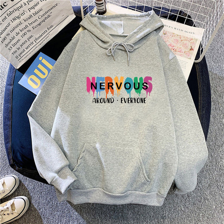 Women's hoodie with creative lettering Chic & Style