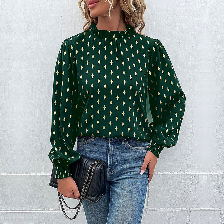 Elegant blouse for women with fashionable prints and balloon sleeves Lune London