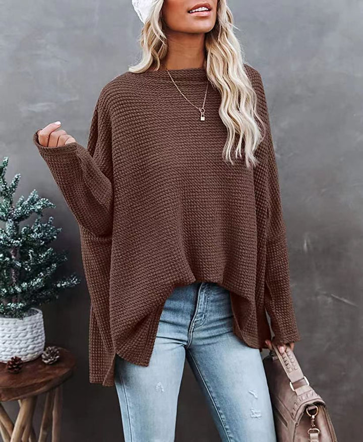 Cozy waffle sweater for women with a loose fit Lune London