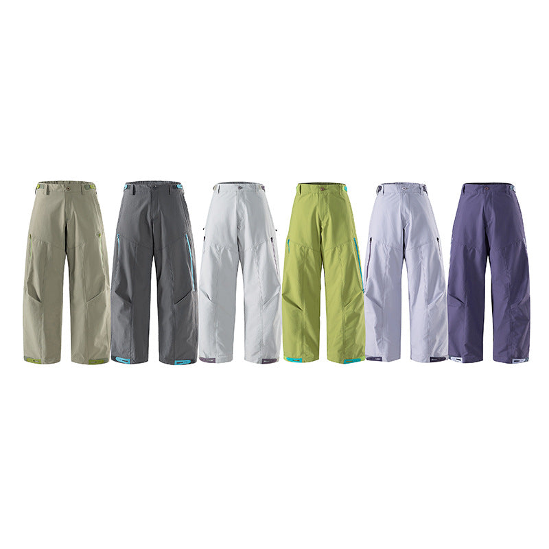 Women's wide technical trekking pants with reinforced knees, zippered pockets, and adjustable hem Amarae