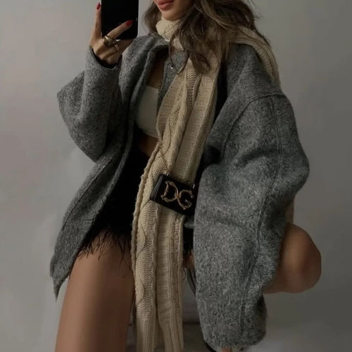 Casual transition jacket for women with high collar and large pockets Amarae