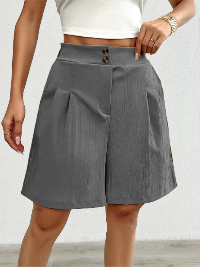 Women's Fashion Shorts with elegant button placket Lune London