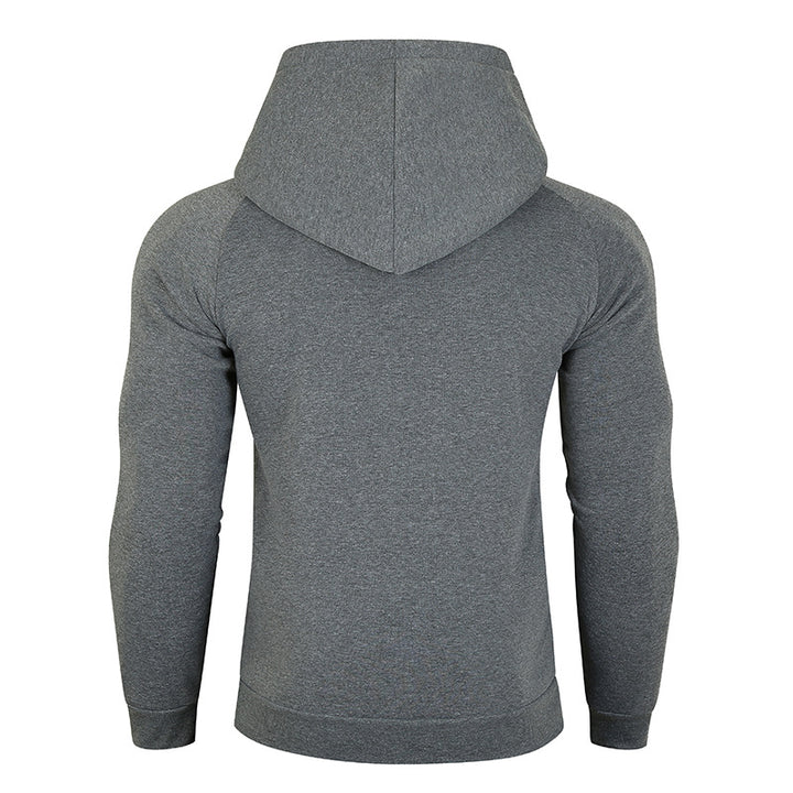 Men's hoodie with asymmetrical zip and high collar Lune London