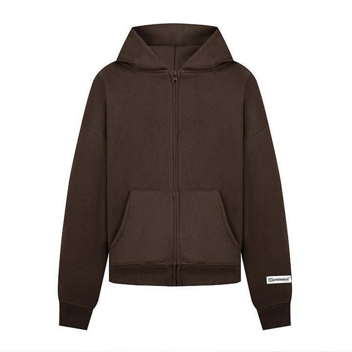 Women’s hoodie sweat jacket with full zip, kangaroo pocket and relaxed fit Amarae