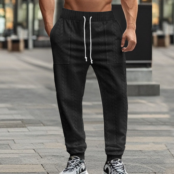 Men's comfortable joggers with textured design and elastic waistband Chic and style