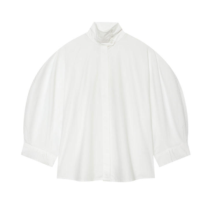 Women Water-Repellent Cape with Stand Collar and Half-Length Sleeves Amarae