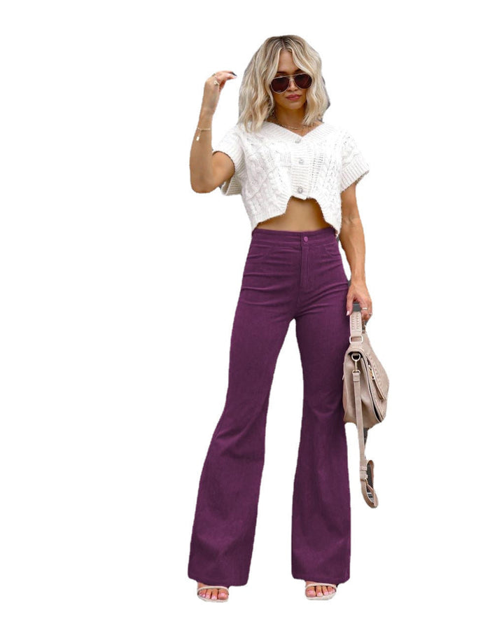 Women Stylish High-Waisted Flared Jeans Lune London