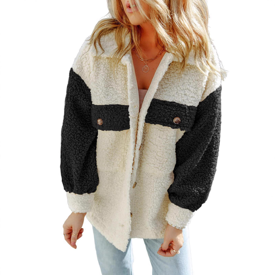 Ladies Comfortable Fleece Jacket with Snap Buttons Amarae