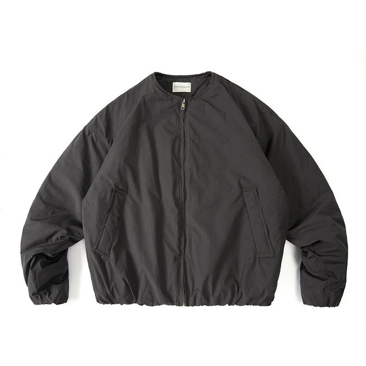 Unisex Lightweight Boxy Transition Jacket without Collar with Full Zip and Elastic Hem Amarae