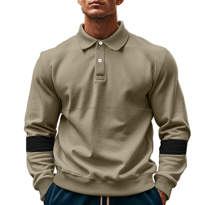 Men's Polo-Sweater with long sleeves and modern fit Lune London