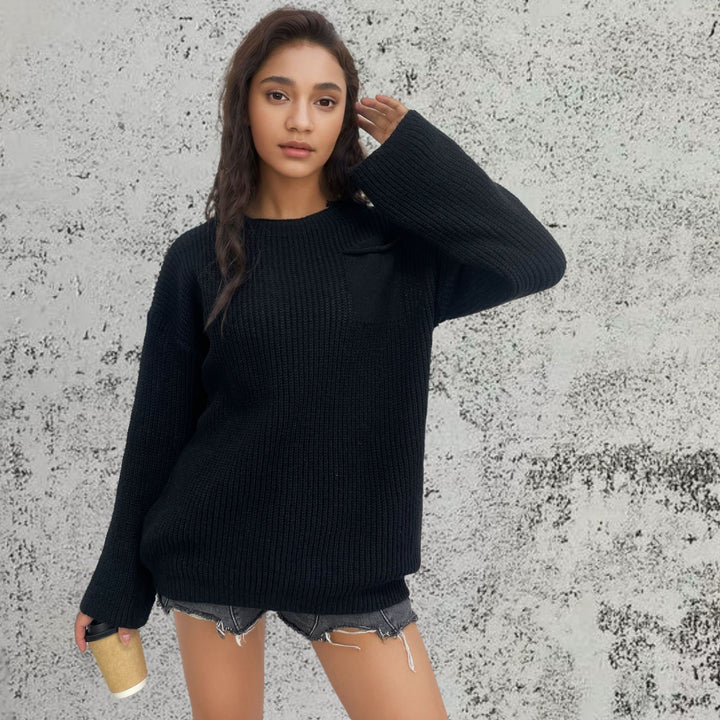 Chunky knit sweater for women with structured design and oversized fit Lune London