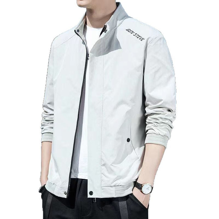 Lightweight transitional jacket for men with high collar Lune London