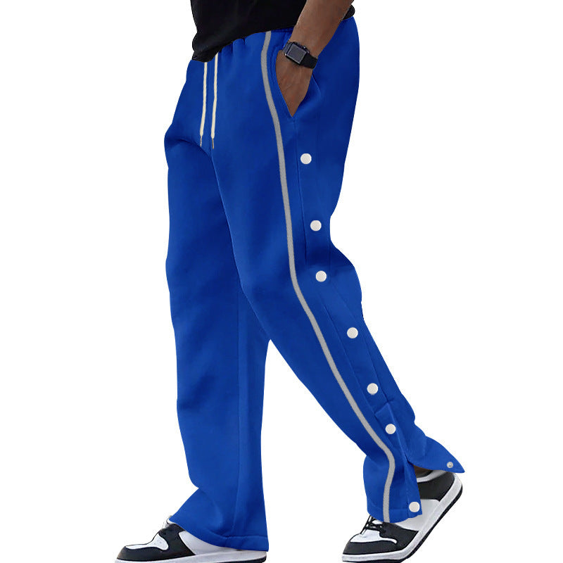 Lune London women's sporty leisure pants with snap buttons and elastic waist