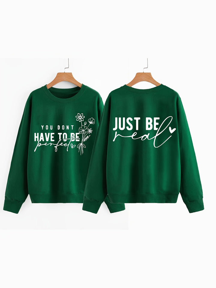 Sweat femme décontracté avec des messages inspirants Chic & Stil