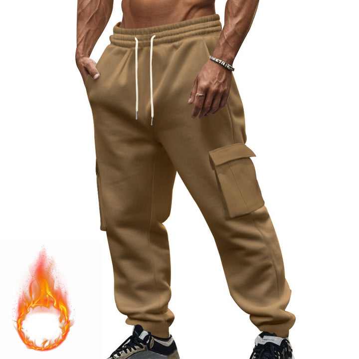Cargo jogger pants for men with elastic waistband and practical pockets Lune London