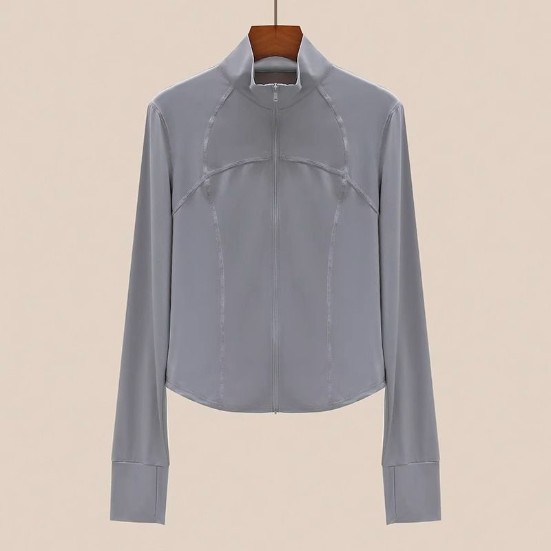 Veste décontractée sportive pour femmes avec col haut et zip intégral Chic & Stil