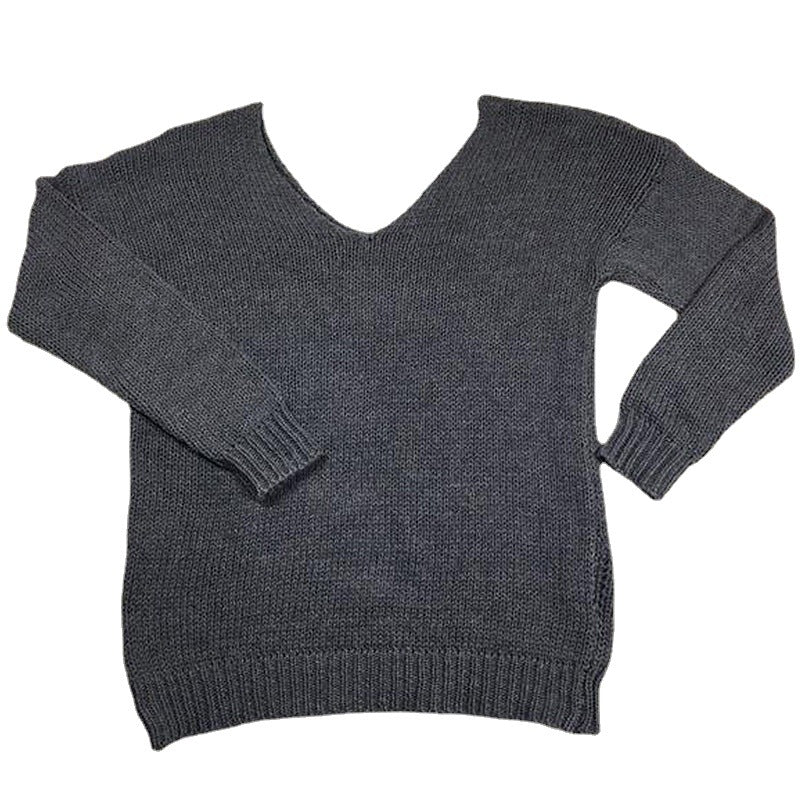 Ladies Large knitted sweater with off-shoulder and relaxed fit Lune London