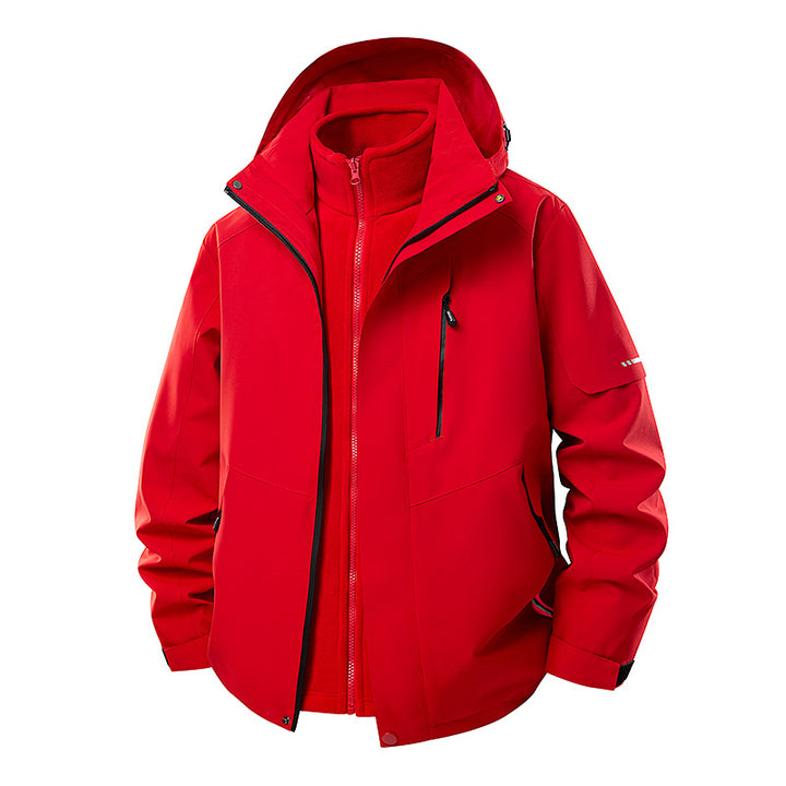 Women's double-layer softshell parka with removable fleece inner jacket Amarae