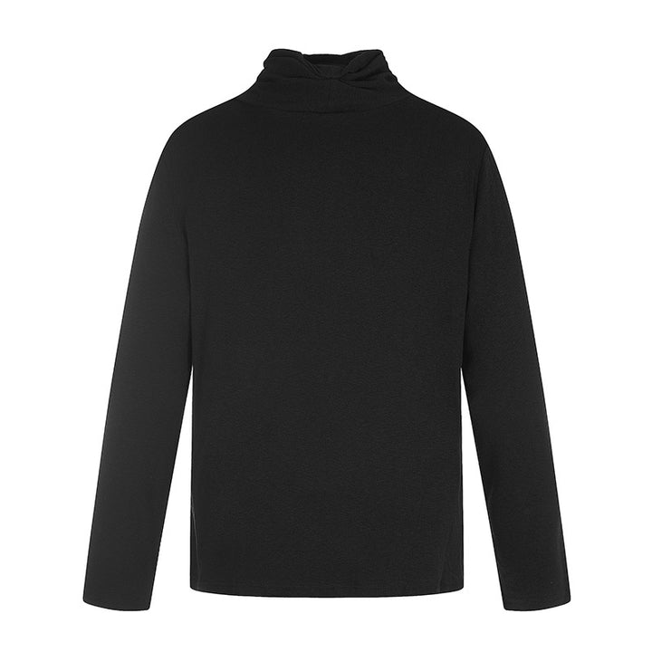 Men's Long Sleeve Shirt with Loose Stand Collar made of Soft Jersey Amarae