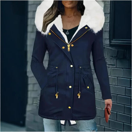 Ladies padded winter coat with removable hood Amarae
