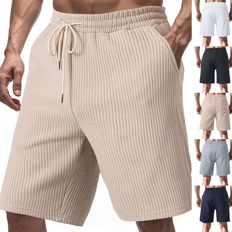 Casual men's shorts with elastic waistband and practical side pockets Lune London