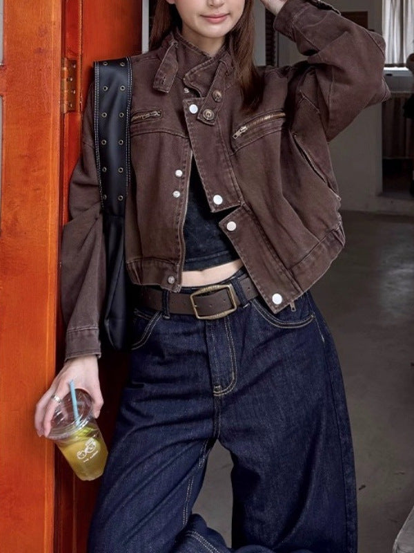 Amarae | Brown Bomber Jacket