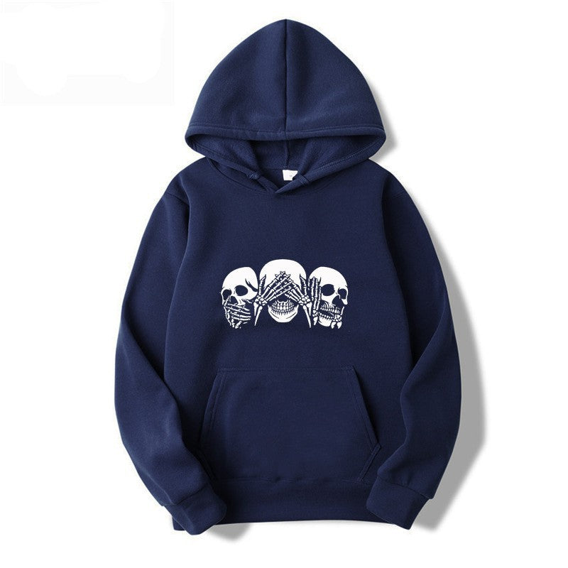 Women's hoodie with artistic skull design Chic & Stil